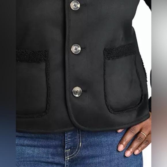 Briggs New York Women's Reversible Sherpa and Suede Jacket NWT - Picture 7 of 11